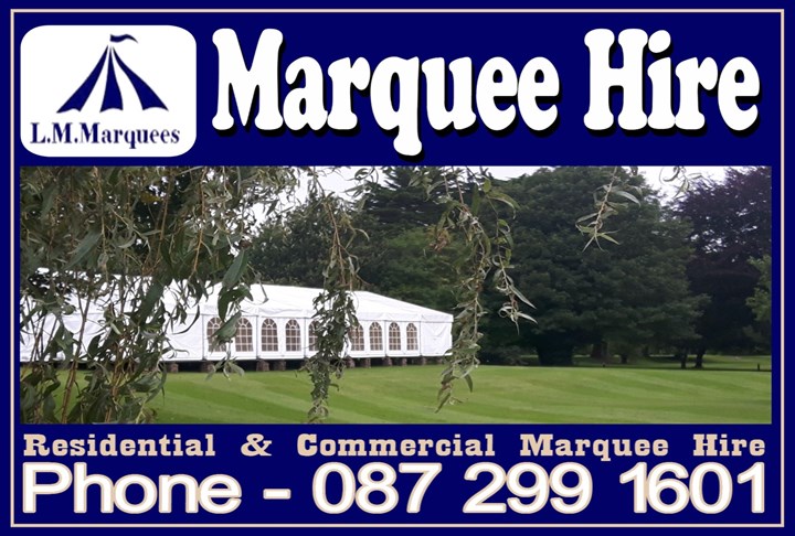 Marquee hire in Balbriggan is provided by Marquee Hire Balbriggan