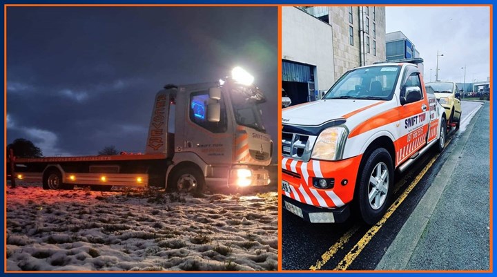 Car towing on the M4 in South Dublin is carried out by Swift Tow