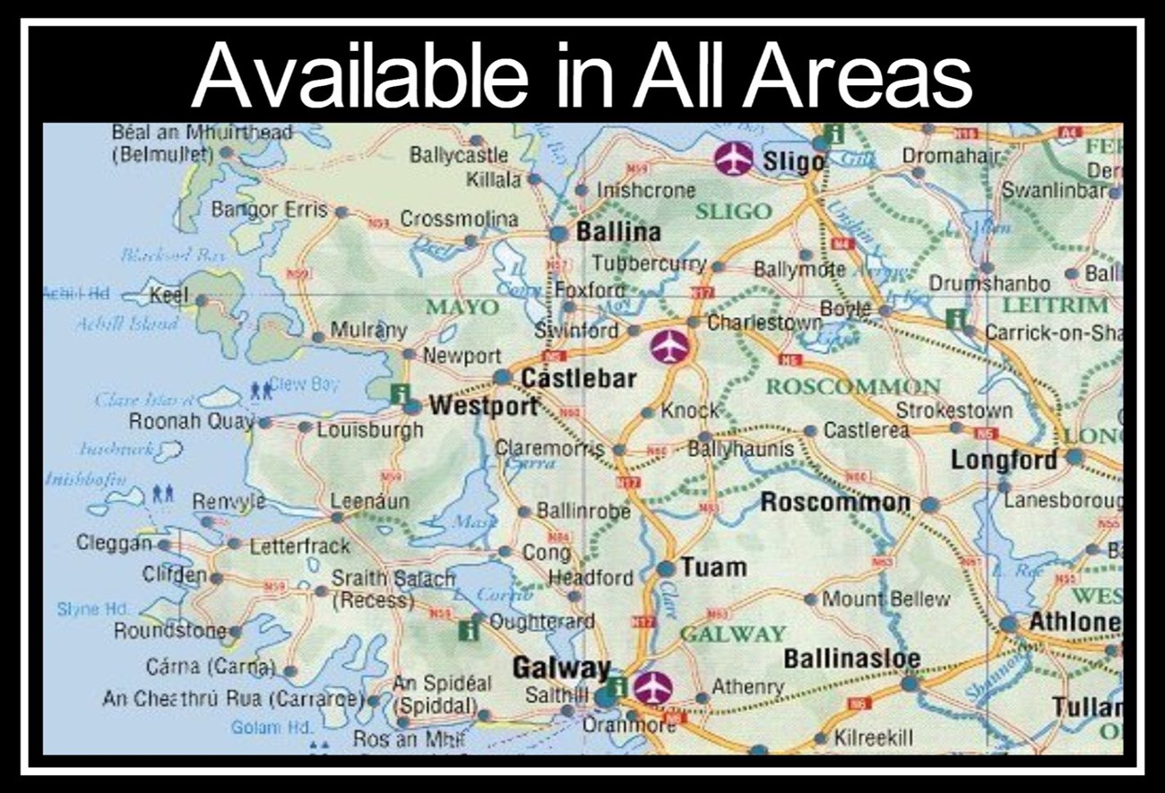 Plaqnt hire Castlebar - areas