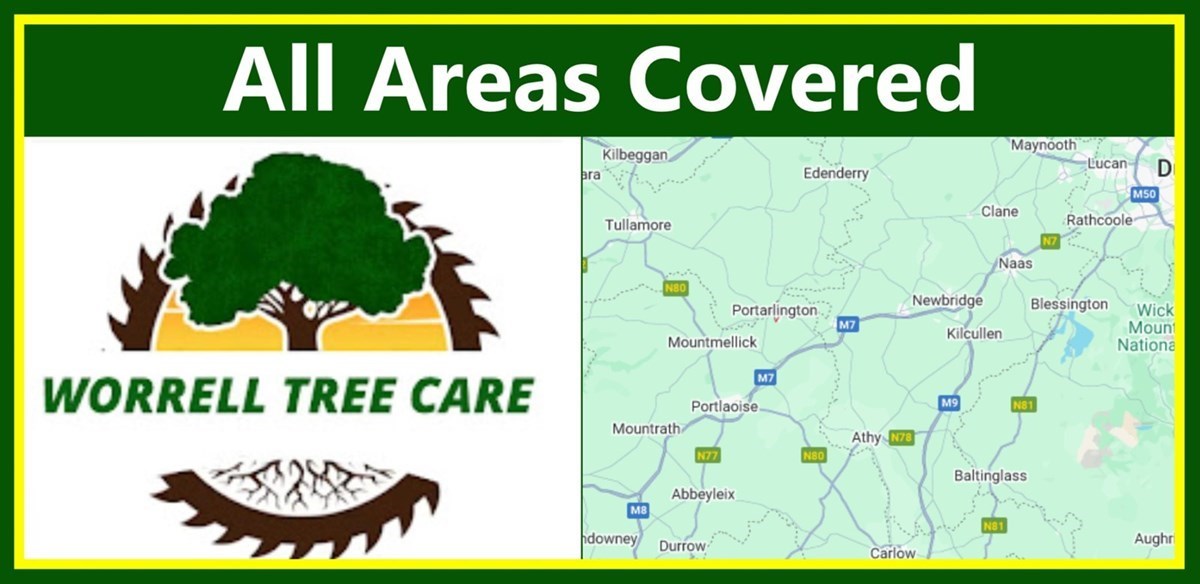 Areas serviced by Worrell Tree Care