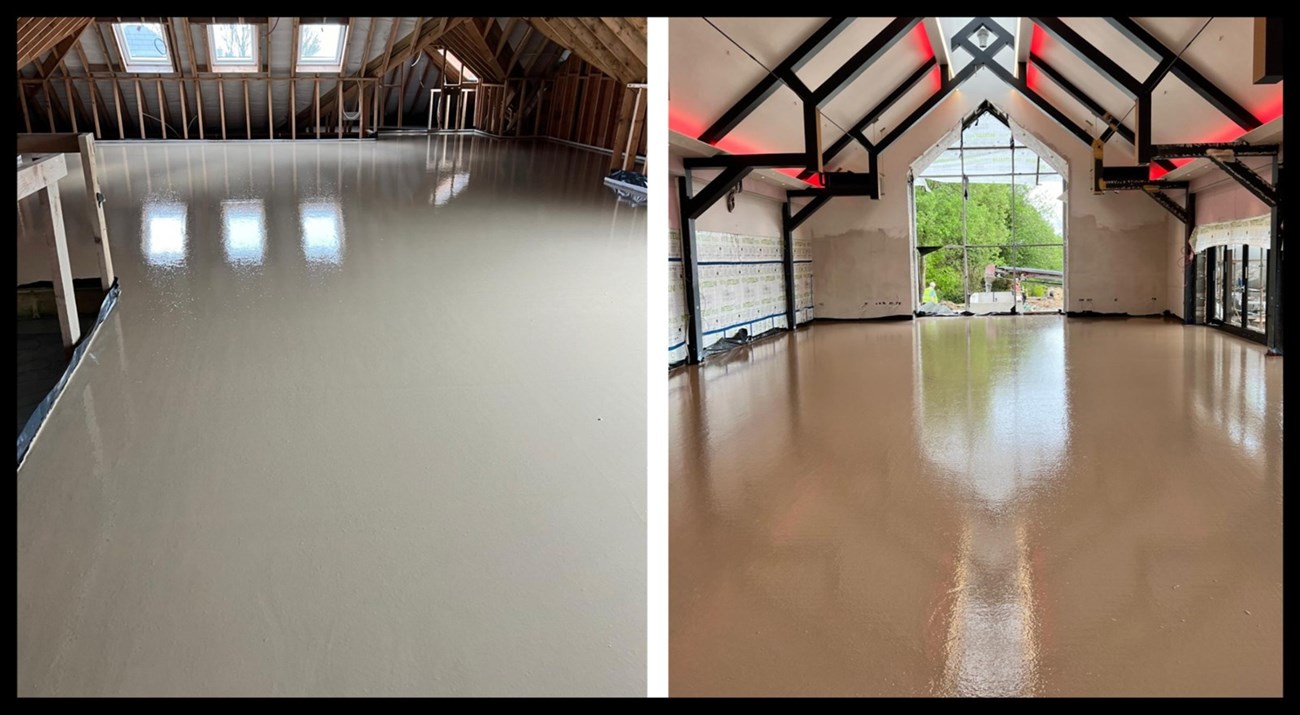 New build liquid floor screeding services in Swords North County Dublin - carried out by Swords Floor Screeding